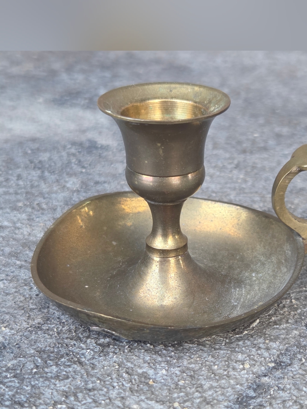 Brass Chamberstick Candle Holder - Antique Style